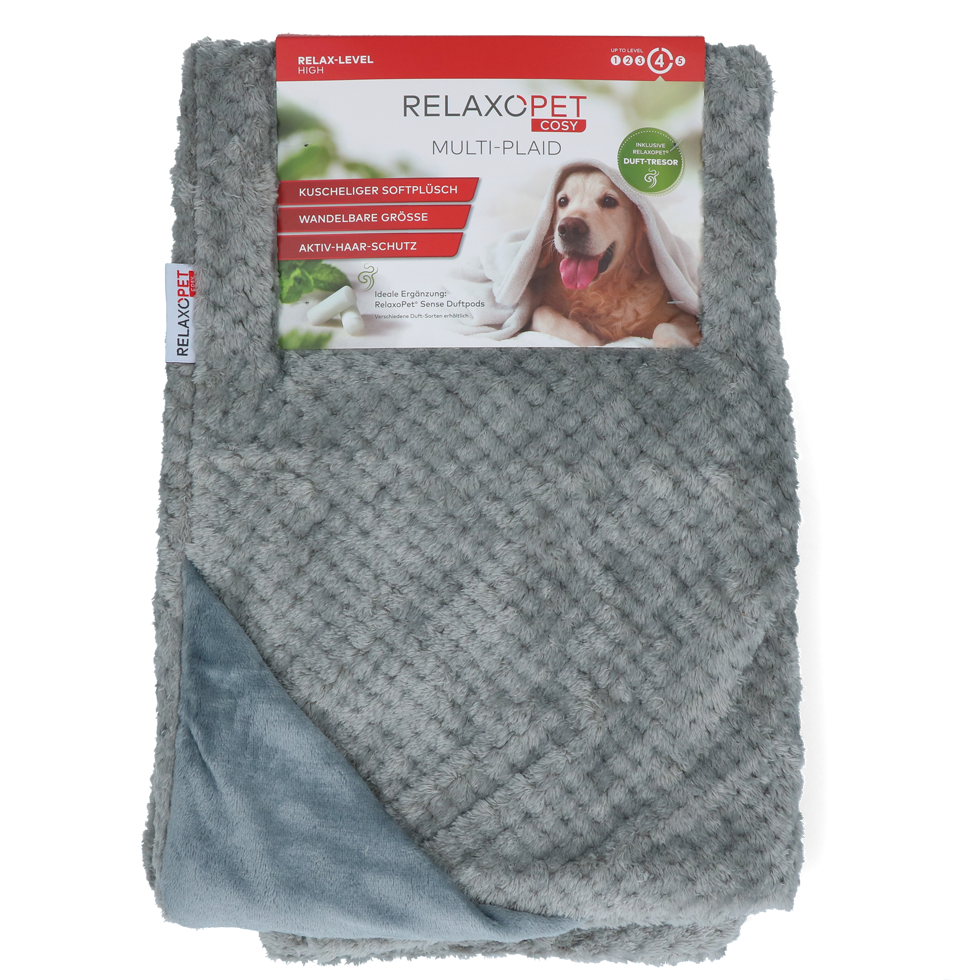 RelaxoPet Cosy Multi-Plaid Original - Grijs 65 x 95 cm - afbeelding 1