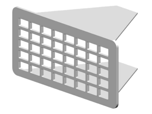 RenoFix RVS Renovatierooster 5 x 10,5 cm voor kruipruimteventilatie