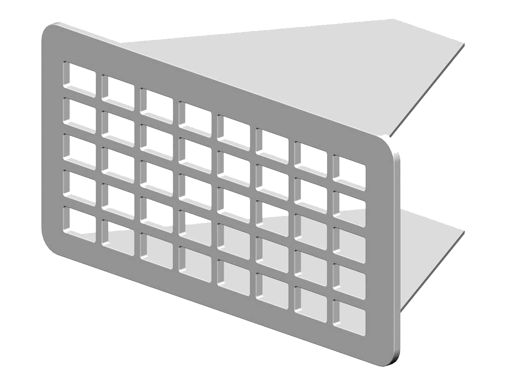 RenoFix RVS Renovatierooster 5 x 10,5 cm voor kruipruimteventilatie - afbeelding 1