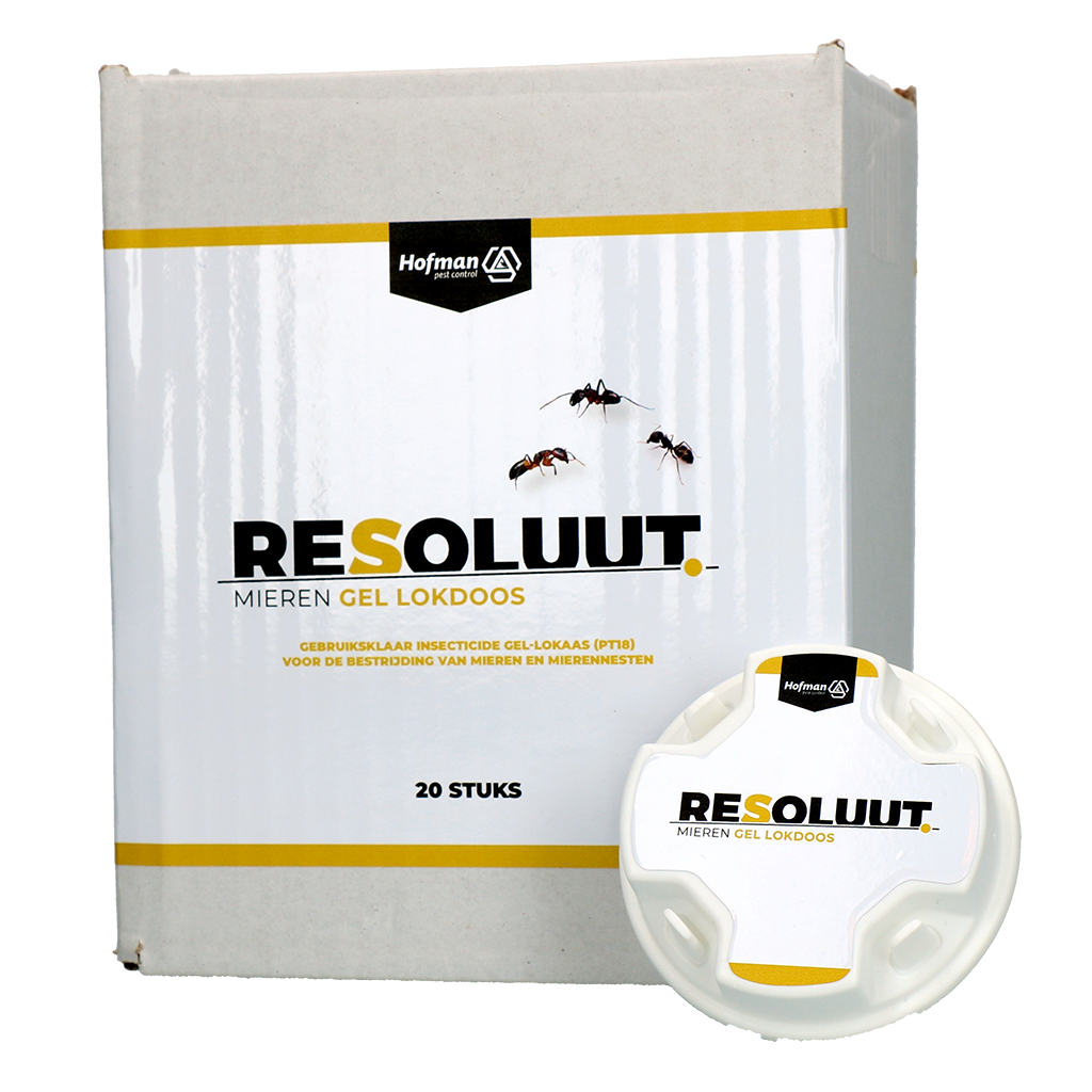 Resoluut Mieren Gel Lokdoos 20 stuks - Voor het bestrijden van zwarte wegmieren - afbeelding 1