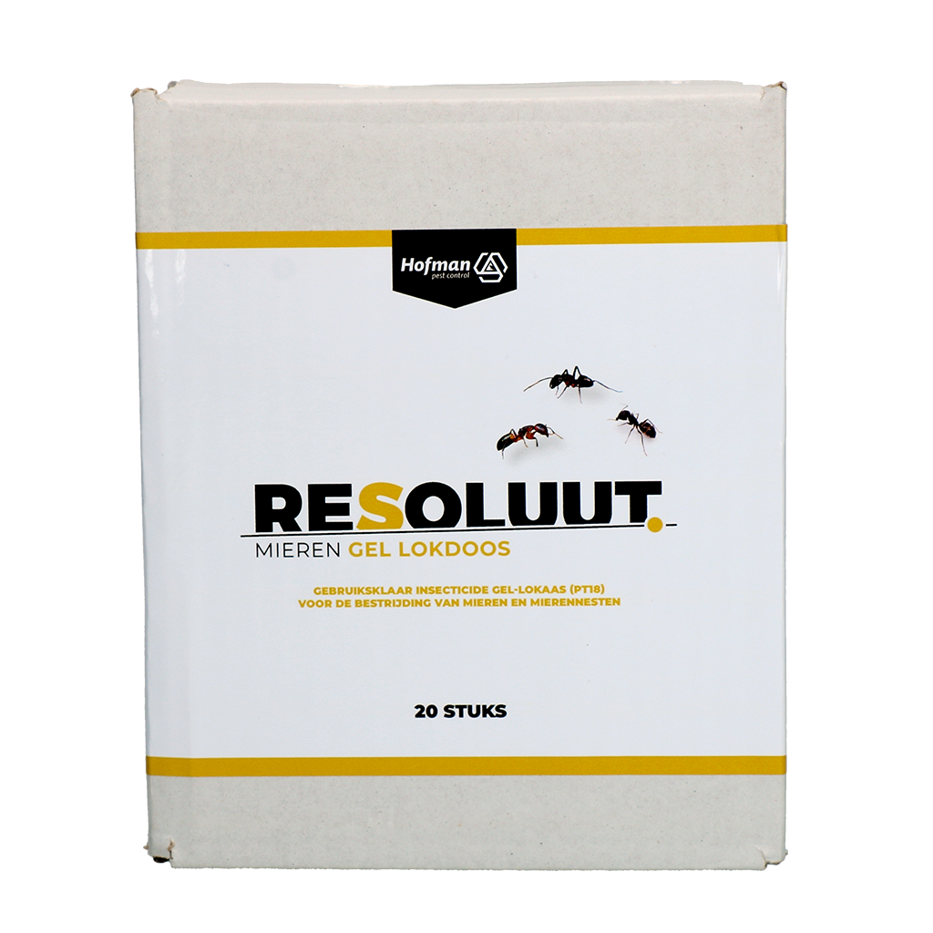 Resoluut Mieren Gel Lokdoos 20 stuks - Voor het bestrijden van zwarte wegmieren - afbeelding 2