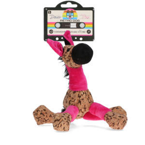 Retro Dog Donkey Roze S - Speelgoed voor Honden