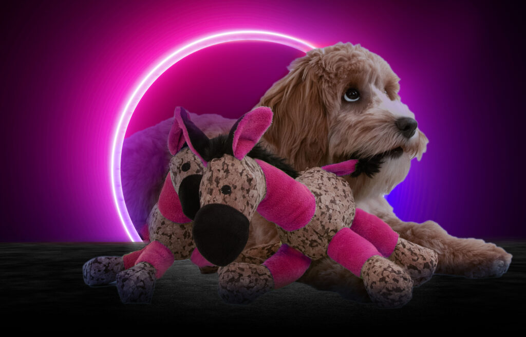Retro Dog Donkey Roze S - Speelgoed voor Honden - afbeelding 4