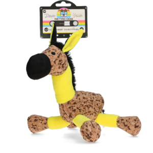 Retro Dog Donkey Geel M - Speelgoed voor Honden