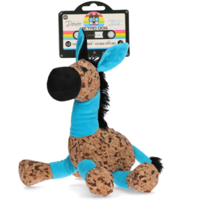 Retro Dog Donkey Blauw M - Speelgoed voor Honden