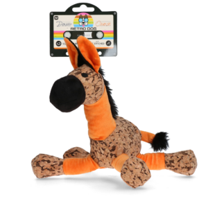 Retro Dog Donkey Oranje M - Speelgoed voor Honden