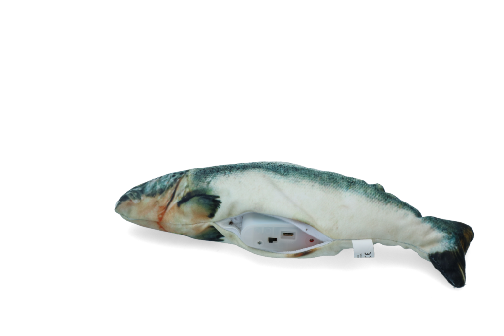Robocat Zalm - Bewegende vis voor katten met MADNIP - afbeelding 3
