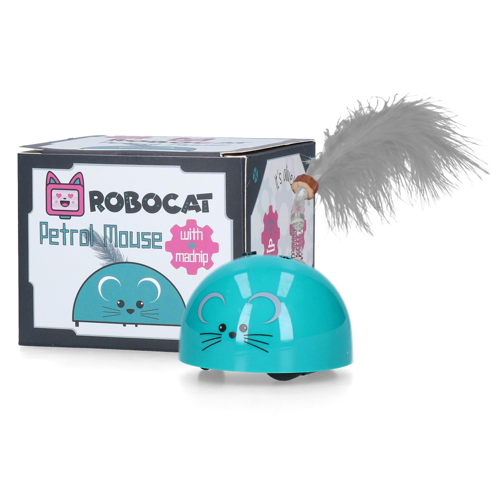 Robocat Muis Petrol - Interactief Speelgoed voor Katten - afbeelding 1