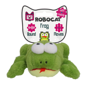 Robocat Kikker - Bewegend en piepend kattenspeeltje met madnip