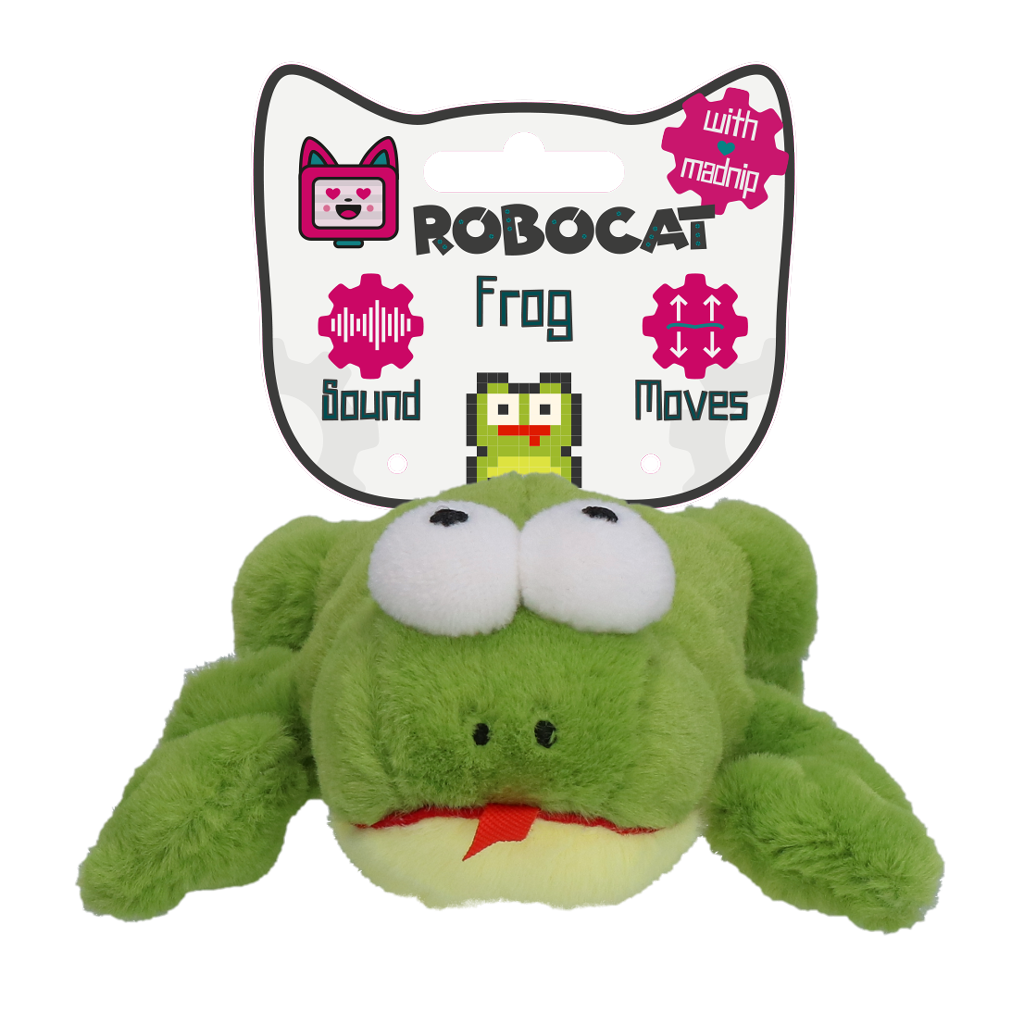 Robocat Kikker - Bewegend en piepend kattenspeeltje met madnip - afbeelding 1