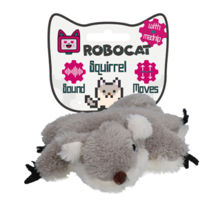 Robocat Eekhoorn - Bewegend en piepend kattenspeeltje met madnip
