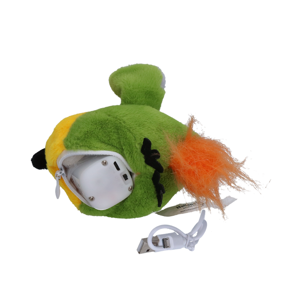 Robocat Papegaai - Bewegend en Piepende Kattenspeelgoed met Madnip - afbeelding 3