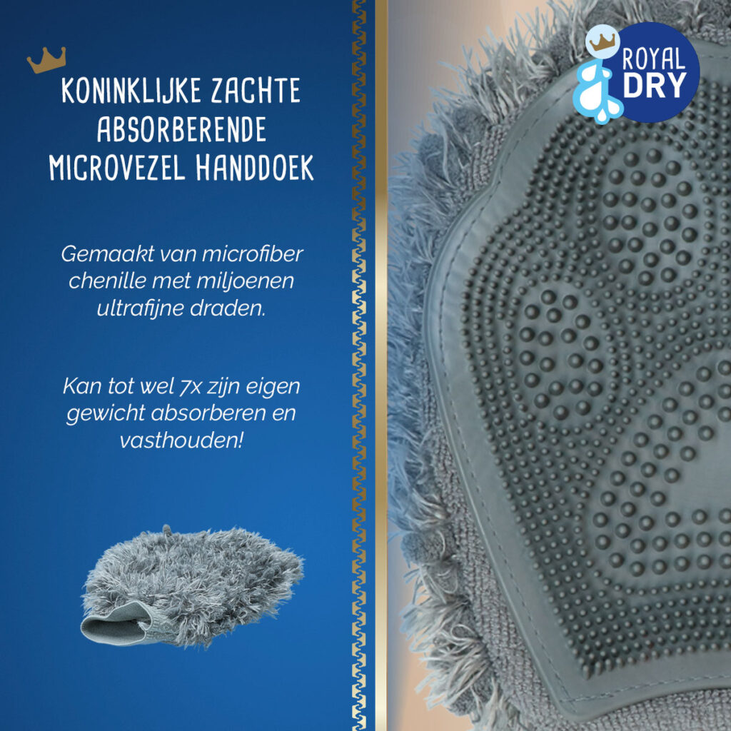 Royal Dry Handschoen & Haarverwijderaar voor Honden - afbeelding 3