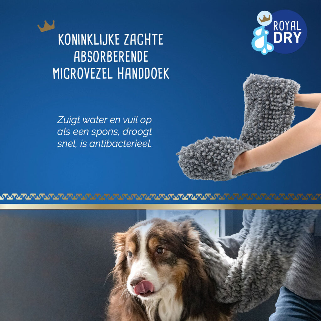 Royal Dry Handdoek Voor Honden - Microvezel, 35 x 81 cm - afbeelding 6