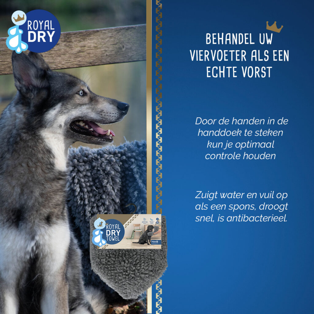 Royal Dry Handdoek Voor Honden - Microvezel, 35 x 81 cm - afbeelding 4