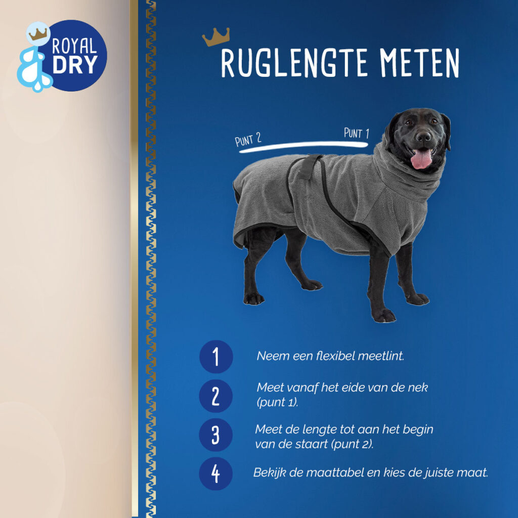 Royal Dry Badjas Voor Honden M - Absorberend en Zacht - afbeelding 6