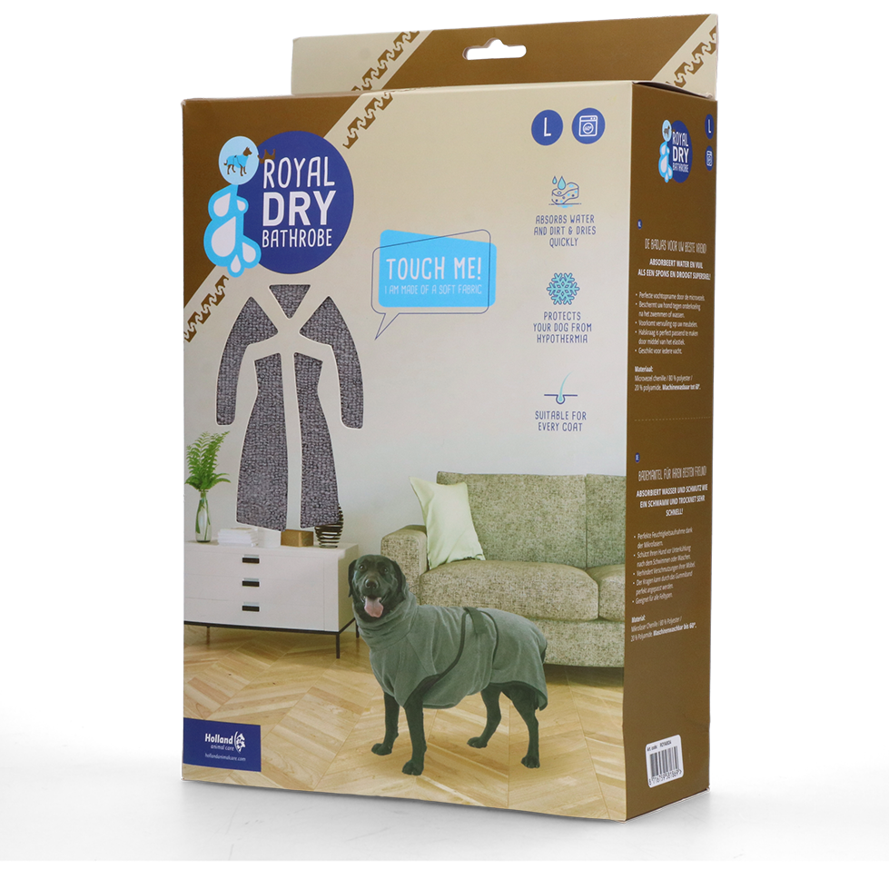 Royal Dry Badjas Voor Honden L - Super absorberend en zacht - afbeelding 1
