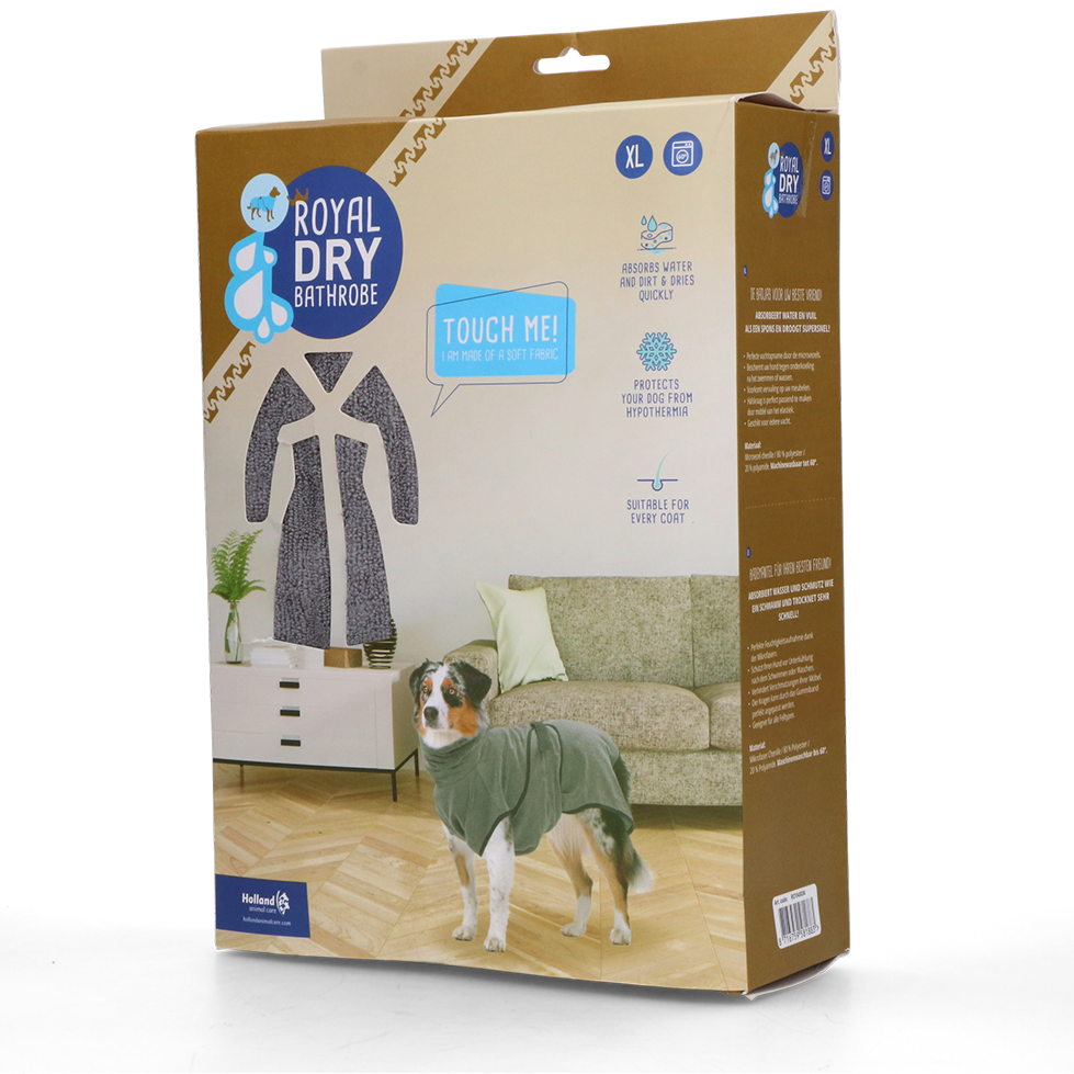 Royal Dry Badjas Voor Honden XL - Super absorberend en zacht - afbeelding 1