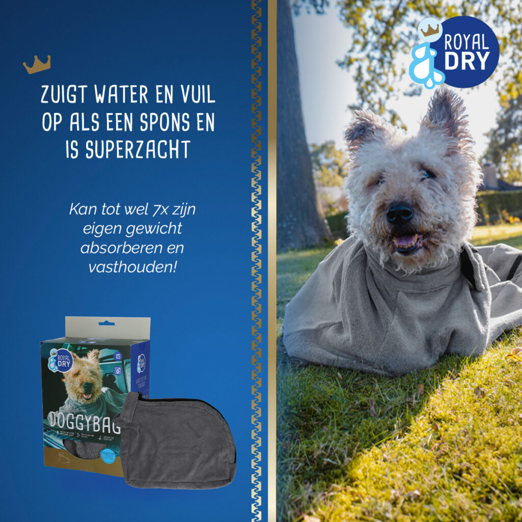 Royal Dry Doggy Bag Droogzak XS - Super absorberend en zacht - afbeelding 4