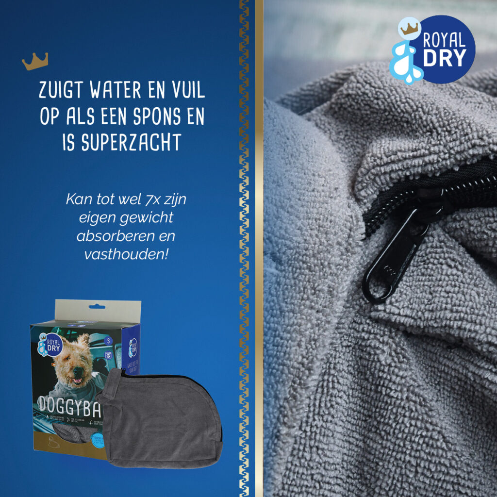 Royal Dry Doggy Bag Droogzak S voor Honden - afbeelding 4