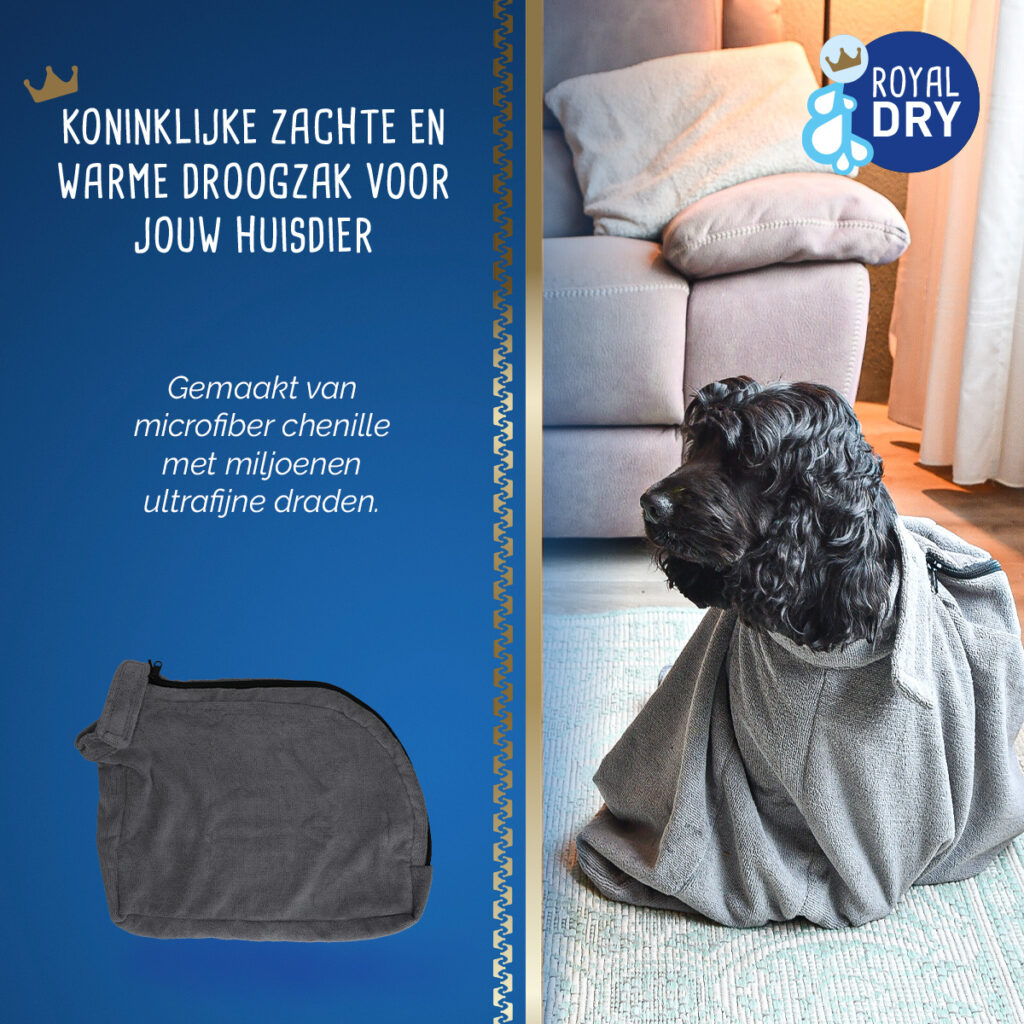 Royal Dry Doggy Bag Droogzak M - Super absorberend voor honden - afbeelding 5