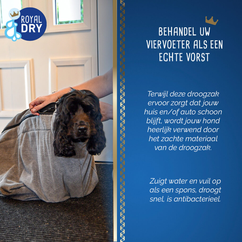 Royal Dry Doggy Bag Droogzak M - Super absorberend voor honden - afbeelding 6