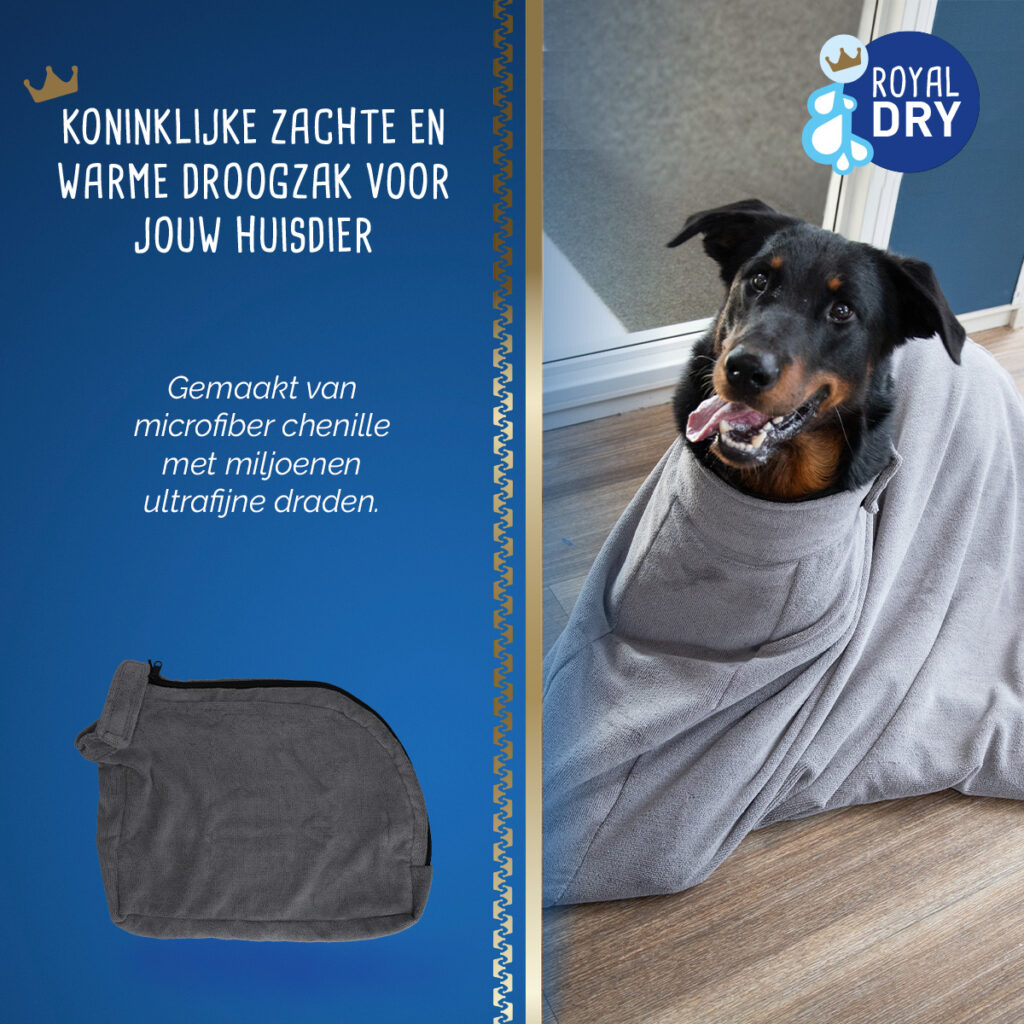 Royal Dry Doggy Bag Droogzak L - Super absorberend voor honden - afbeelding 5