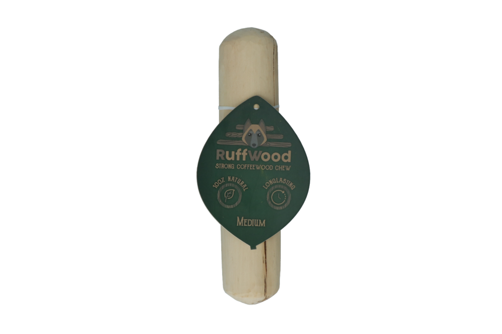 Ruffwood Kauwstaaf Coffee M - 22 cm, Ø 4,8 cm - afbeelding 1