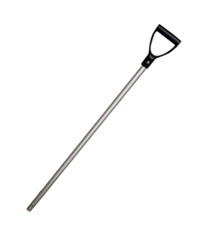 Schop steel aluminium 28x105 cm met zwart handvat
