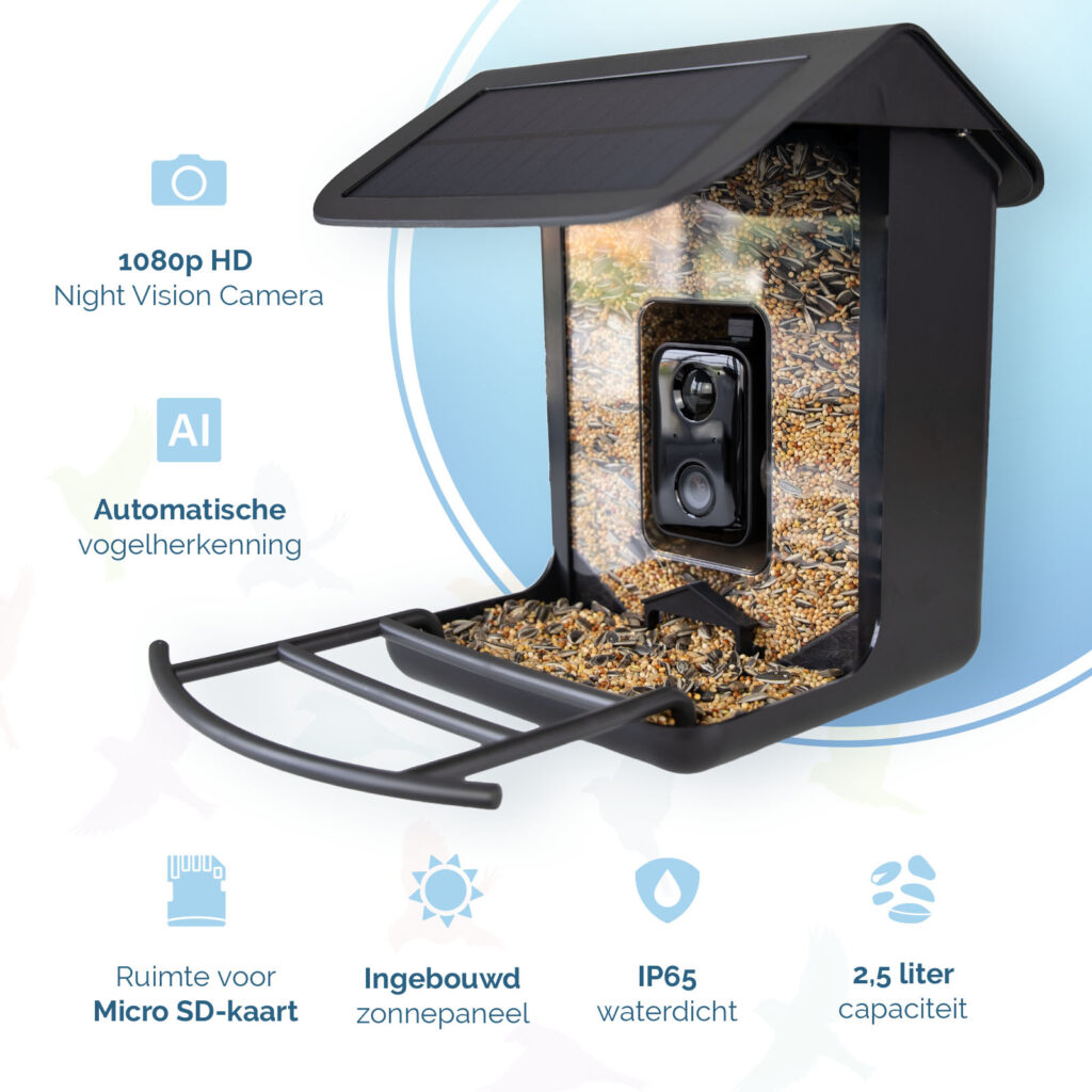 Hofman Animal Care AI Bird Feeder met Camera - Slim Vogelvoerhuisje - afbeelding 2