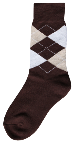 Ruitersokken bruin/beige/wit maat 43-46