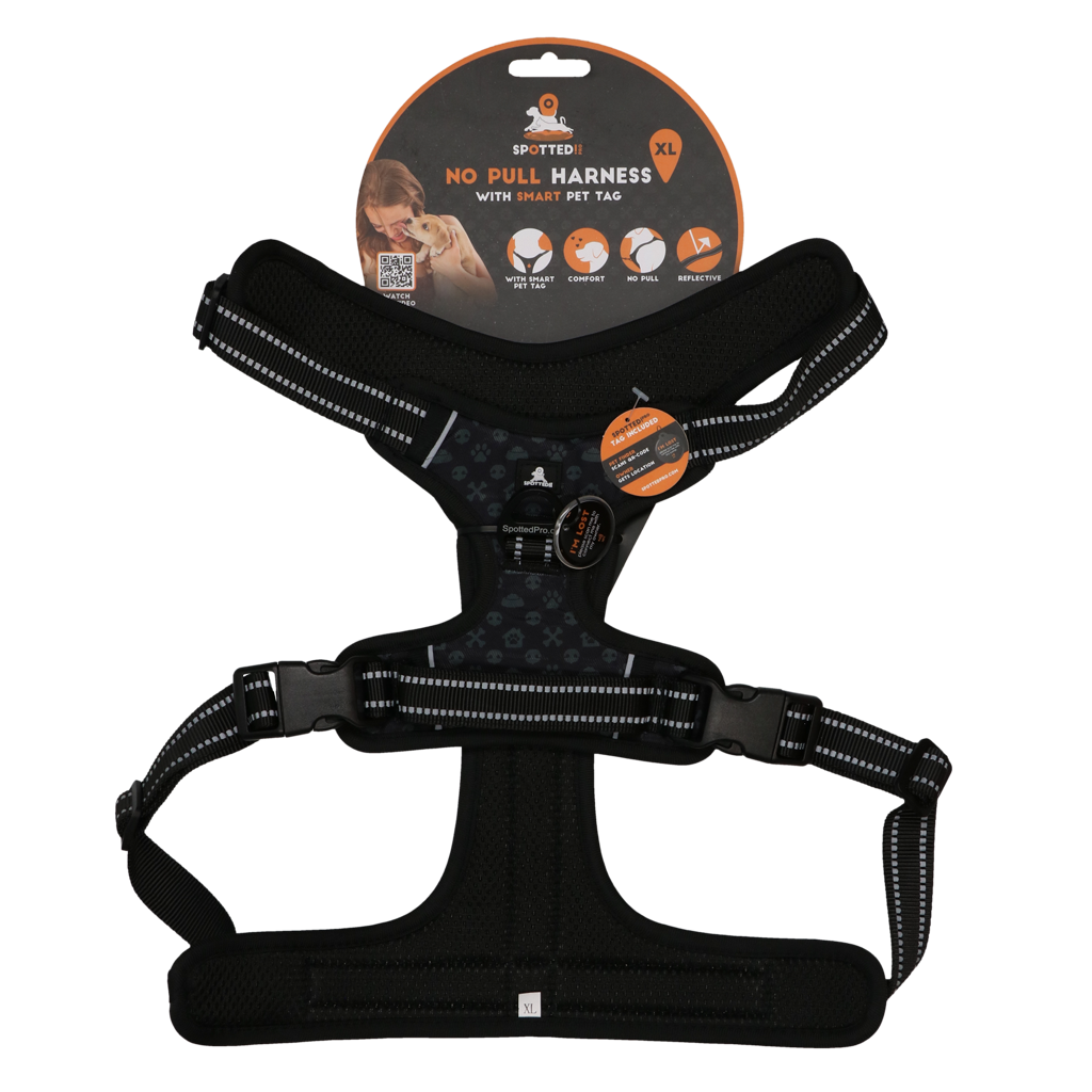 Spotted! Pro No Pull Harnas Donker Grijs XL voor Honden - afbeelding 1