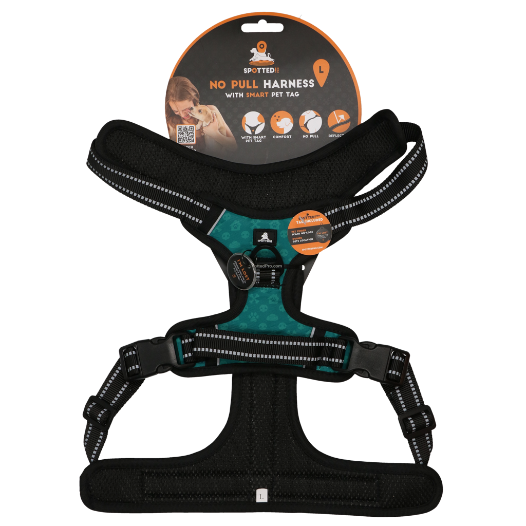 Spotted! Pro No Pull Harnas Groen L - Anti Trek Harnas voor Honden - afbeelding 1