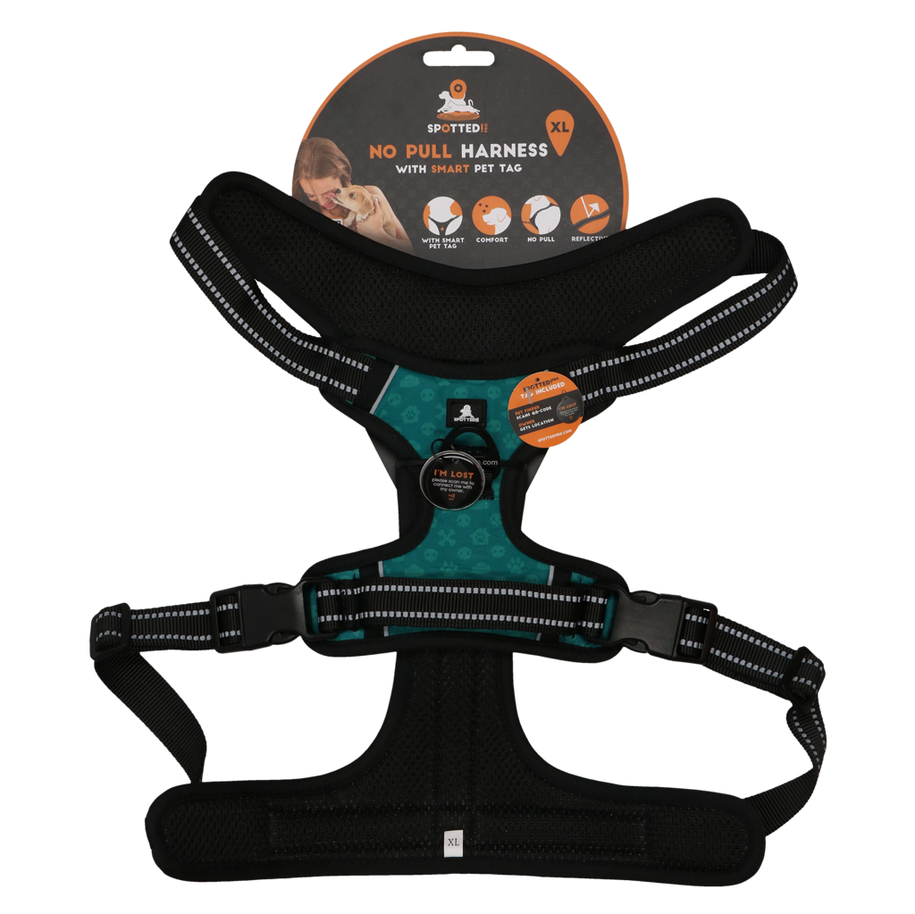 Spotted! Pro No Pull Harnas Groen XL - Anti Trek Harnas voor Honden - afbeelding 1