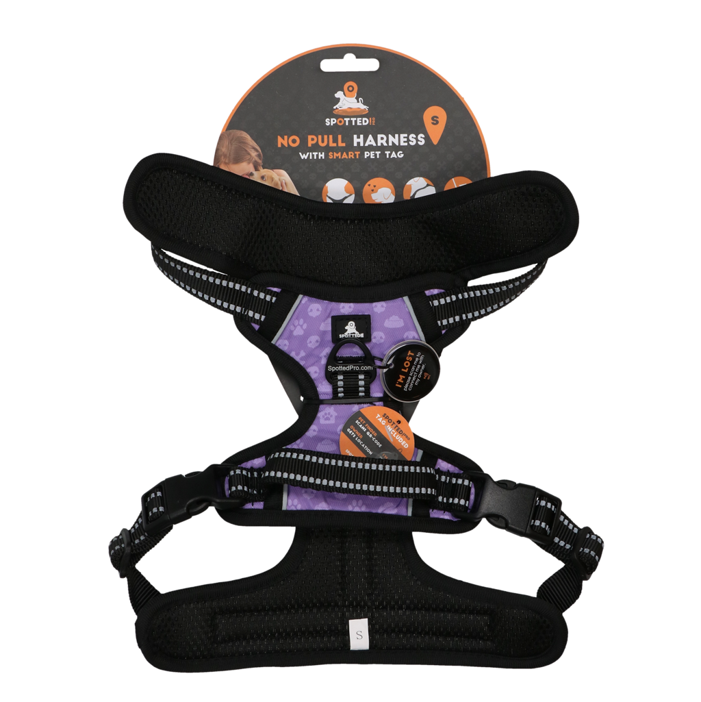 Spotted! Pro No Pull Harnas Paars S - Anti Trek Harnas voor Honden - afbeelding 1