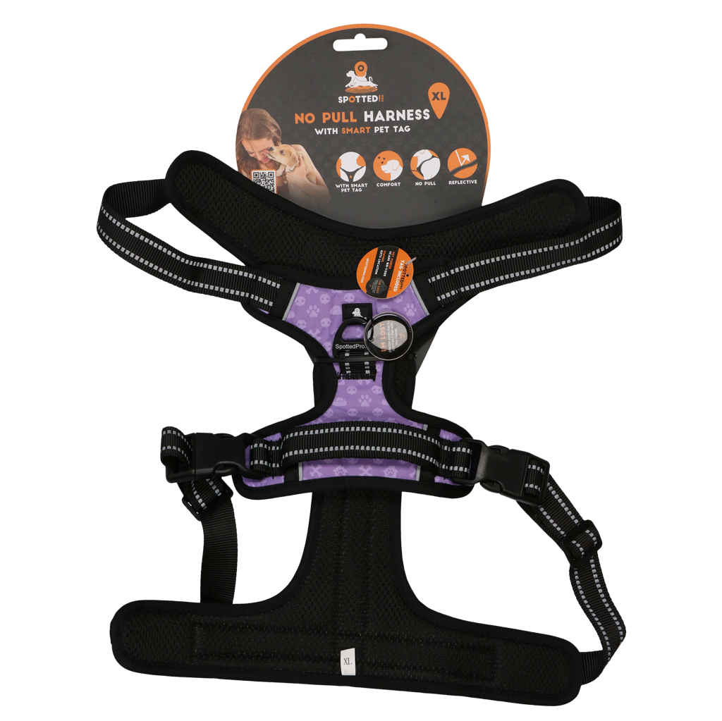 Spotted! Pro No Pull Harnas Paars XL - Comfortabel en Veilig - afbeelding 1