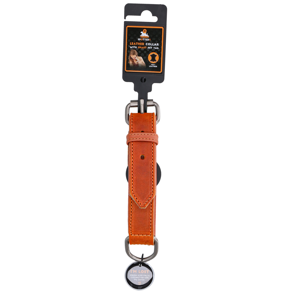Spotted! Pro Leren Halsband Cognac 3 x 60 cm - Comfortabel en Duurzaam - afbeelding 4