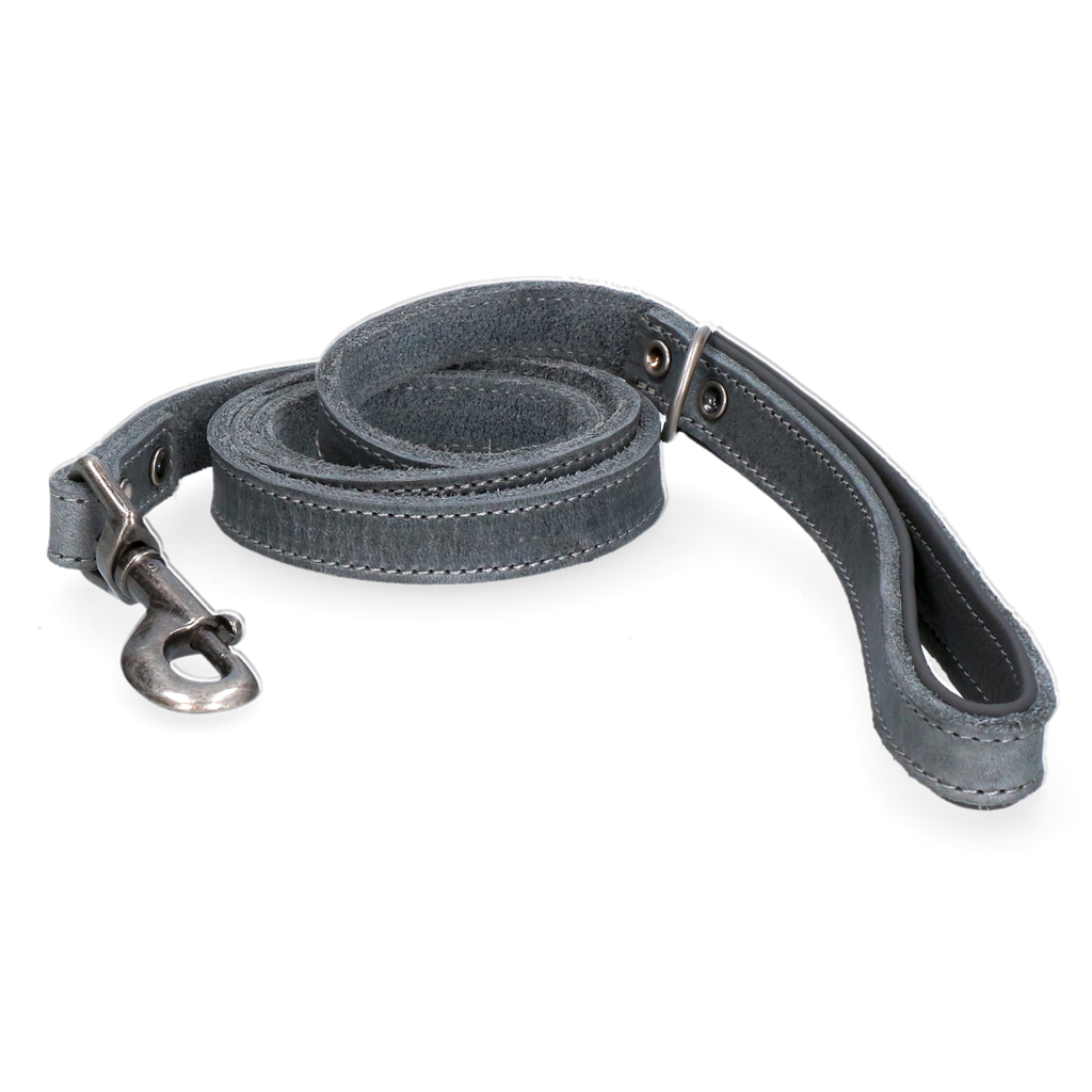 Spotted! Pro Leren Hondenlijn Grijs 1,8cm x 130cm - afbeelding 1