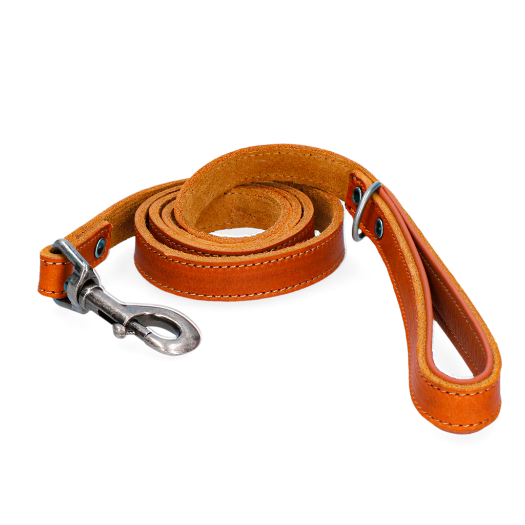 Spotted! Pro Leren Hondenlijn Cognac 1,8cm x 130cm - afbeelding 1