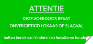 Sticker Onvergiftigd / Slagval - Hofman Pest Control - 100 stuks