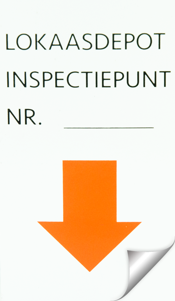 Hofman Pest Control Sticker Inspectiepunt 5 x 9 cm - 100 stuks - afbeelding 1