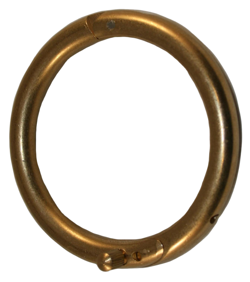 Stierring messing 61 mm met schroef - Merkloos