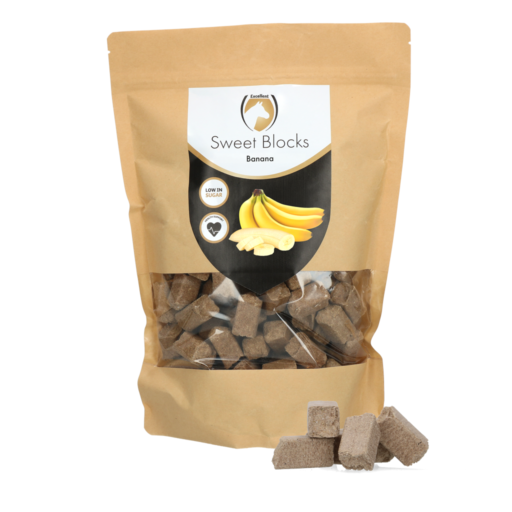 Excellent Horse Sweet Blocks Banana 1 kg - Gezonde traktatie voor paarden