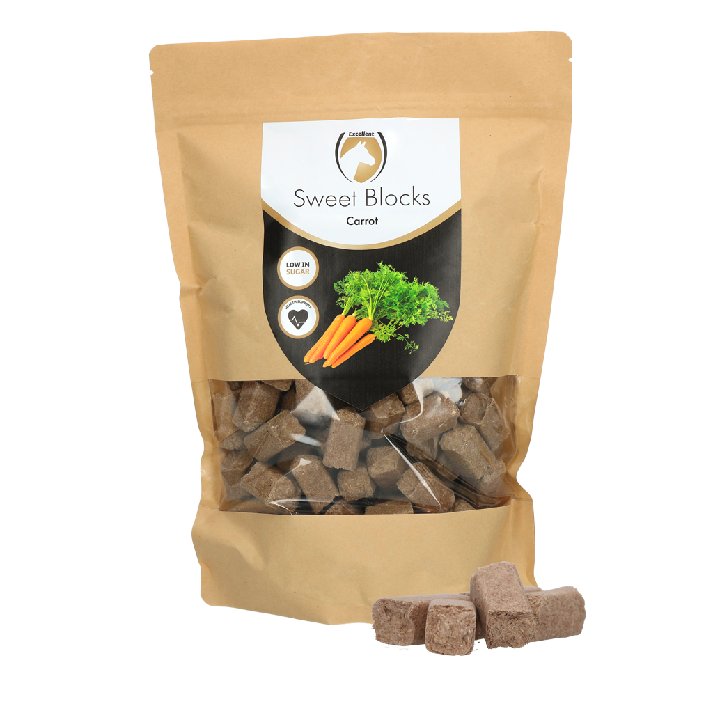 Excellent Horse Sweet Blocks Carrot 1 kg - Gezonde Paardentraktatie