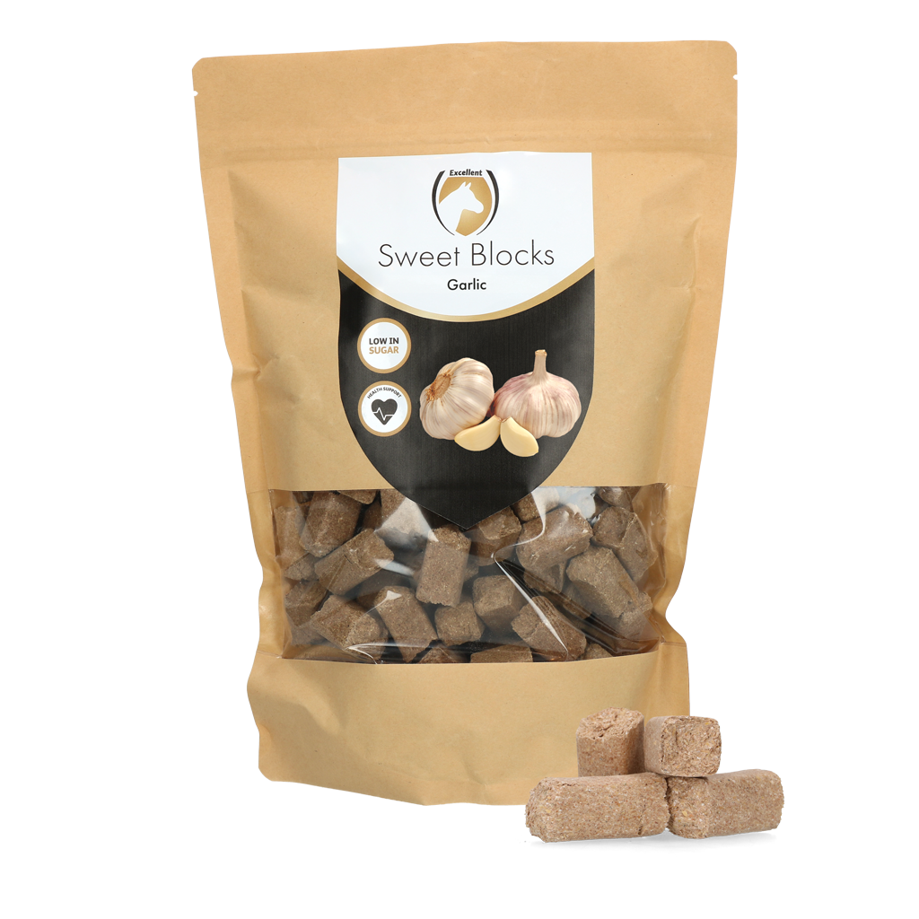 Excellent Horse Sweet Blocks Garlic 1 kg - Gezonde traktatie voor paarden