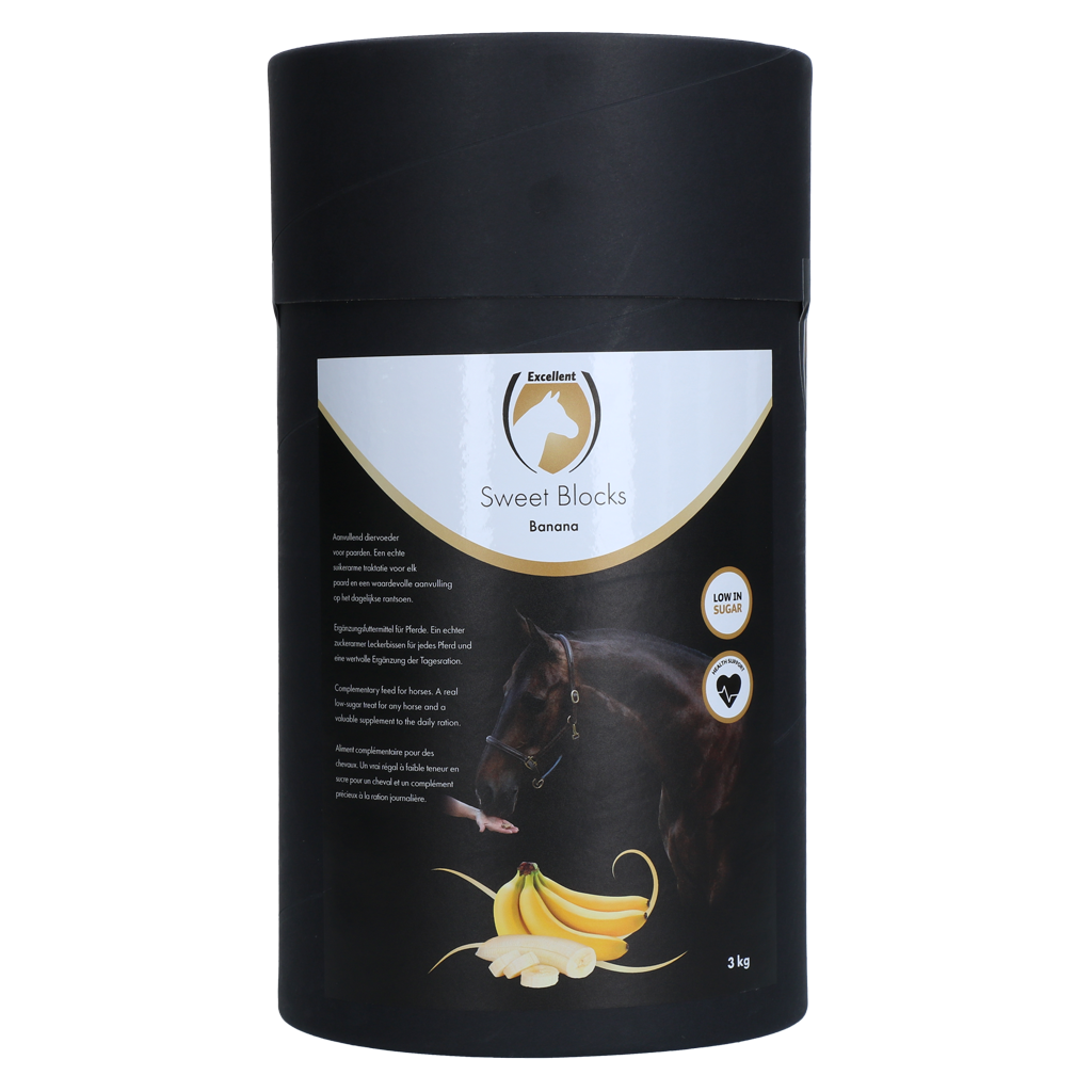 Excellent Horse Sweet Blocks Banana 3 kg - Gezonde traktatie voor paarden - afbeelding 1