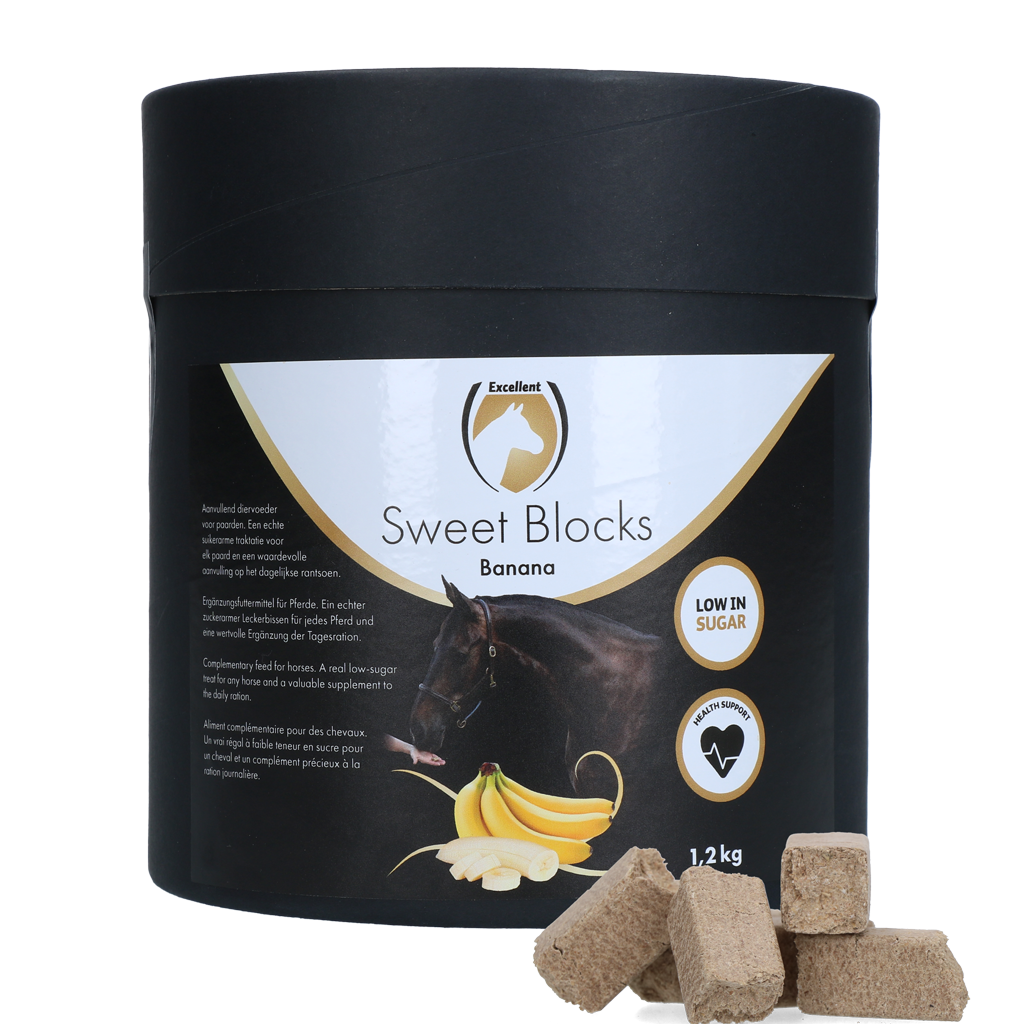 Excellent Horse Sweet Blocks Banana 1,2 kg - Gezonde traktatie voor paarden - afbeelding 1