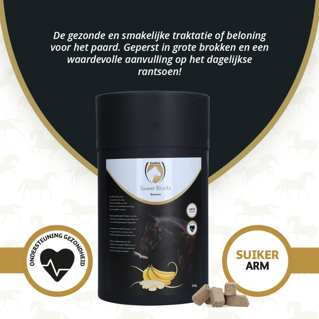 Excellent Horse Sweet Blocks Banana 3 kg - Gezonde traktatie voor paarden - afbeelding 3