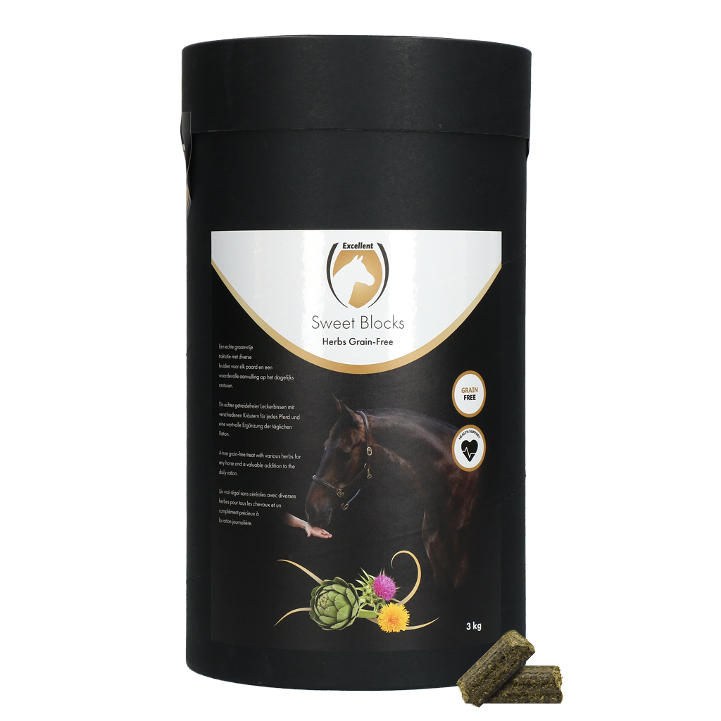Excellent Horse Sweet Blocks Grain-Free Herbs 3 kg - Graanvrije traktatie