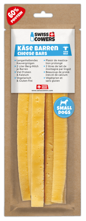 SwissCowers Cheese Bars Original S - Lactosevrije Kaasstaaf voor Honden